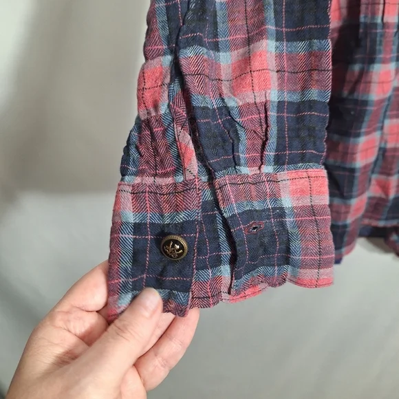 Soft Surroundings Plaid Tunic Top Burnout Velvet Paisley Forest Fairy Boho 2X - Picture 9 of 16